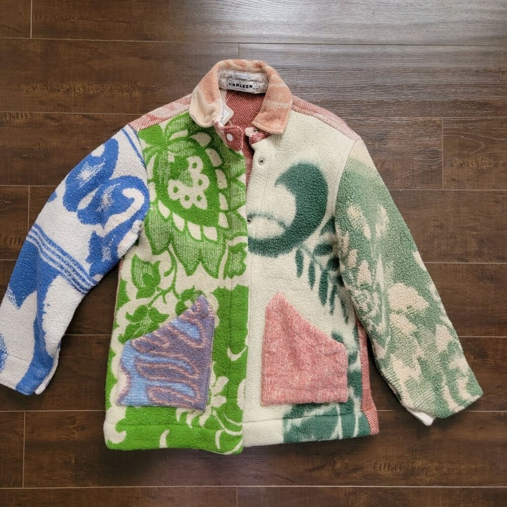 Carleen One Of a Kind Admore Wool Patchwork Jacket Womens S Patchwork - Picture 2 of 8